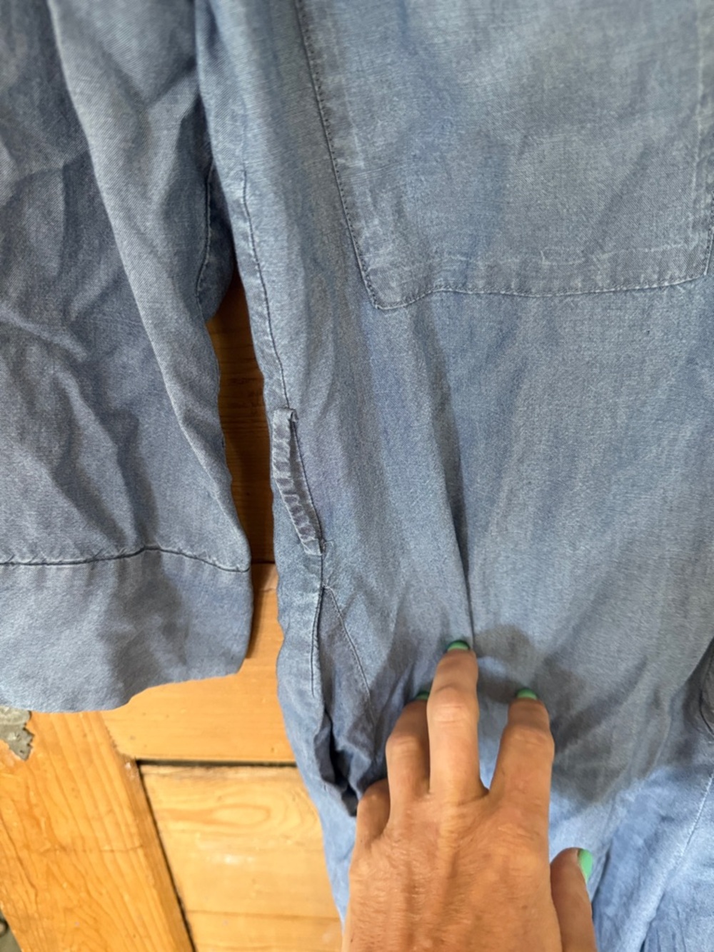 L'AGENCE Chambray Blue collared Button-Front jumpsuit size 0 - Picture 5 of 6